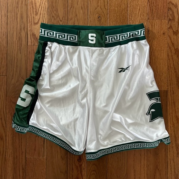 Michigan State Spartans Reebok Authentic Vintage Shorts Size XL - Picture 1 of 3